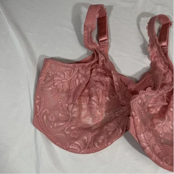 NEW $57 Glamorise [‎ 44F US ] WonderWire Front-Closure Bra in Apricot Pink